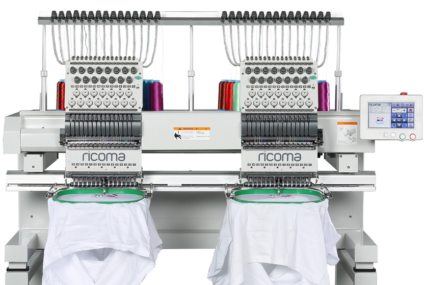 Ricoma MT Series - 7 Inch Touch Screen Single Head and Two Head Embroidery Machines